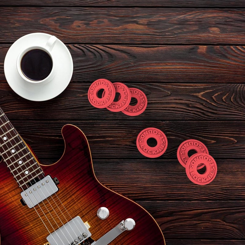 BestSounds Guitar Strap Blocks, 6PCS Premium Silicone Safety Locks (Strawberry) - Image 5